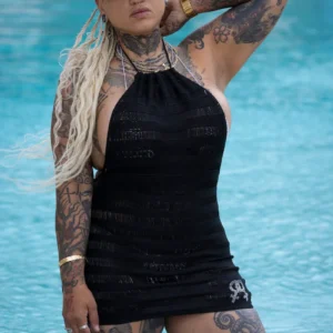 Rhinestone Swimsuit Cover (Female) | Orgulla Apparel & Swimwear (Black)
