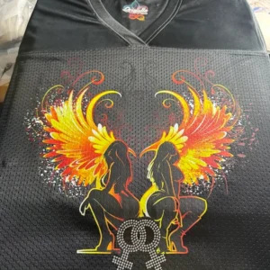 Fire Rhinestone Jersey Front _ Orgullo Apparel